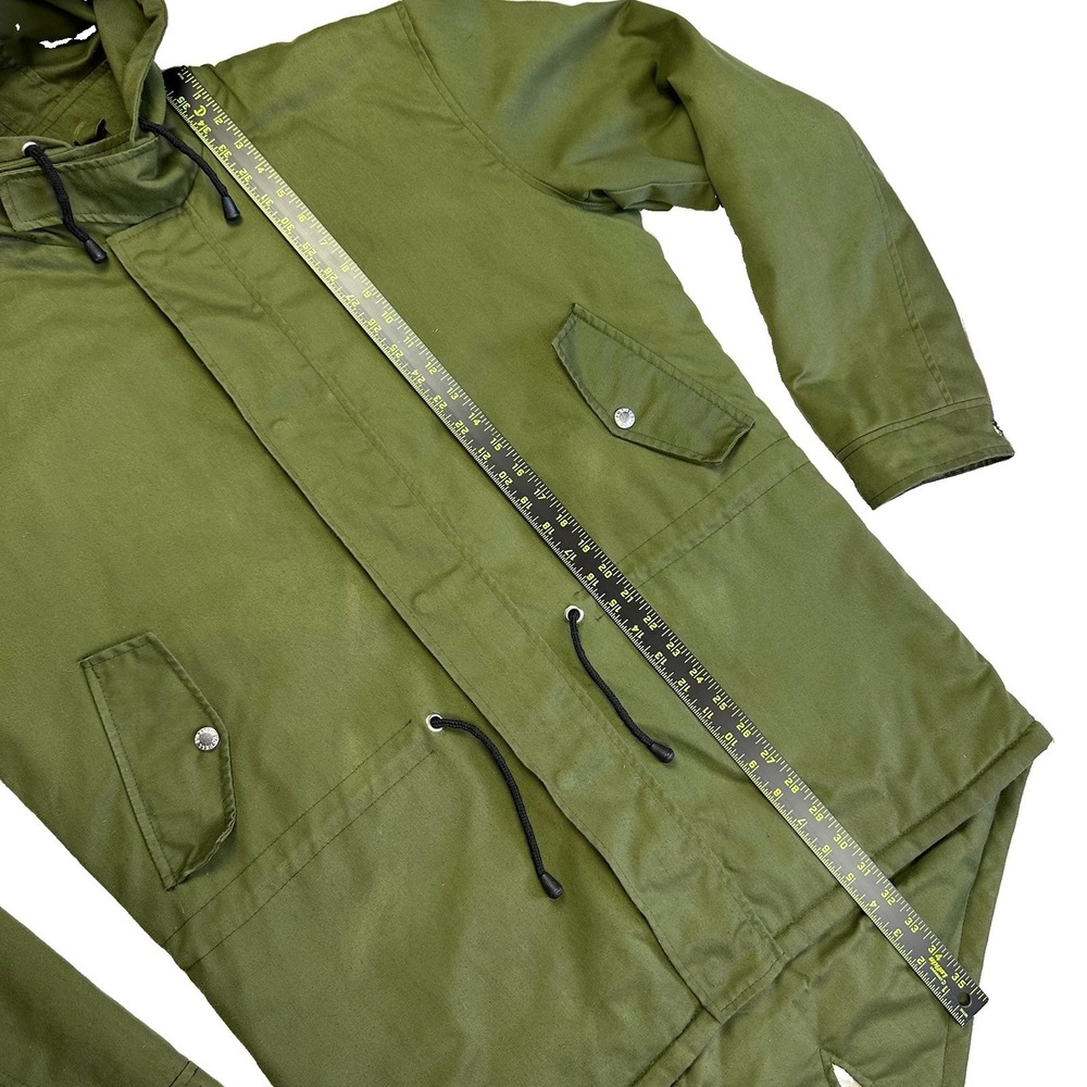 Straight To Hell Hunter Fishtail Parka Jacket Hooded Men L Green Lined Gorpcore - Picture 4 of 11
